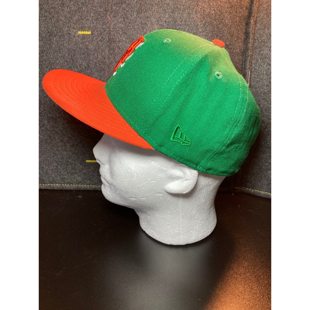 New Era New York Mets 59FIFTY Fitted Hat‎ Green Orange 50th Anniversary 7 3/8 - Picture 2 of 12